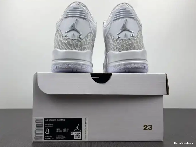 MaikeSneakers White' Retro PS 429487-111 Jordan 3 'Triple Air 0519